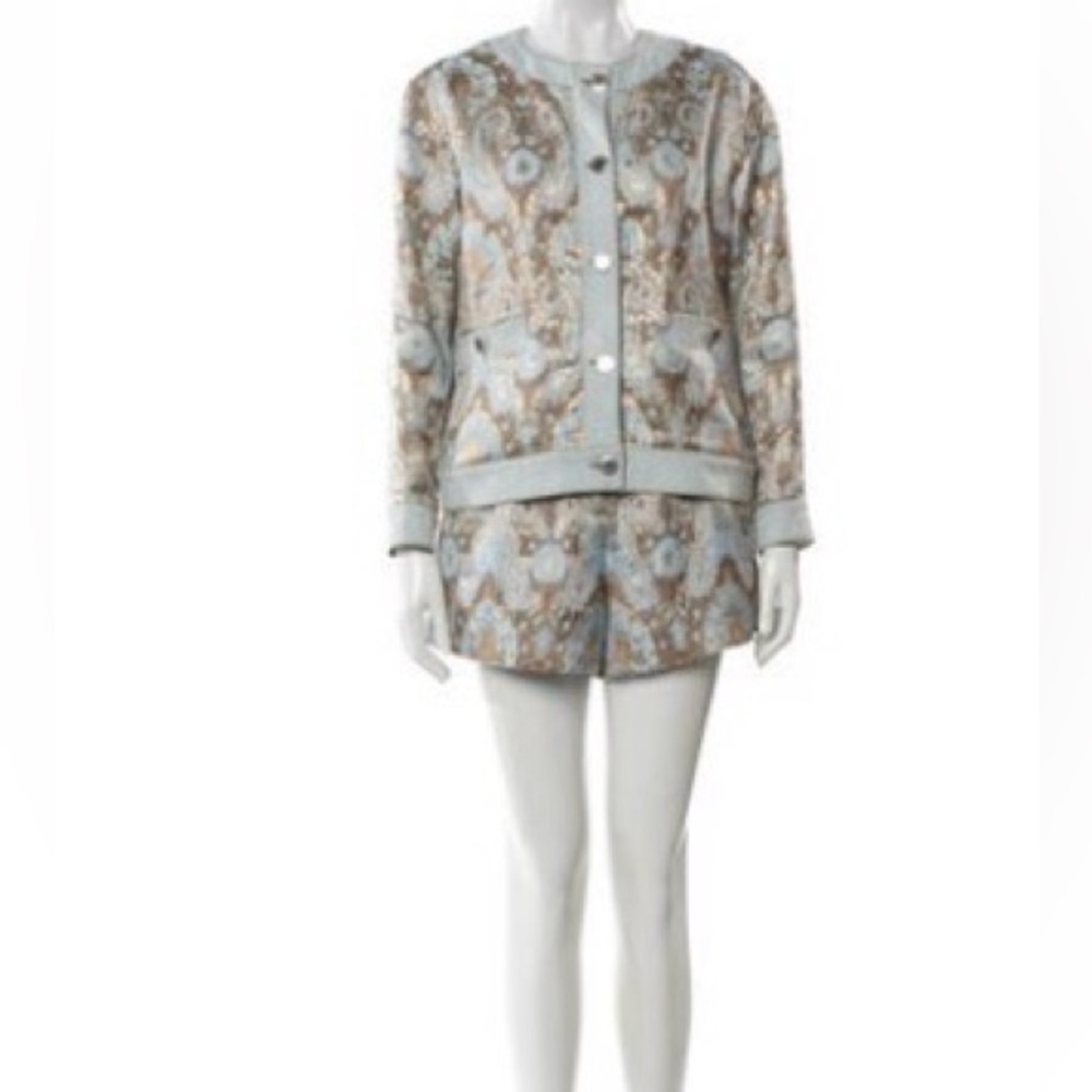 Sandro Blue and Gold Ori Jacket - Picture 14 of 14